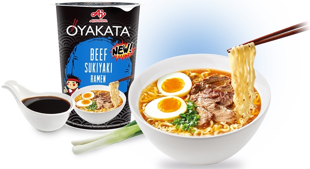 Azjatycka Zupka Błyskawiczna Instant Ramen Beef Sukiyaki Kubek Cup 63,5g OYAKATA