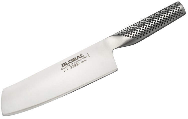 Global Japoński Nóż Kuchenny Do Warzyw Siekania Nakiri Tasak 18cm 56 HRC G-5