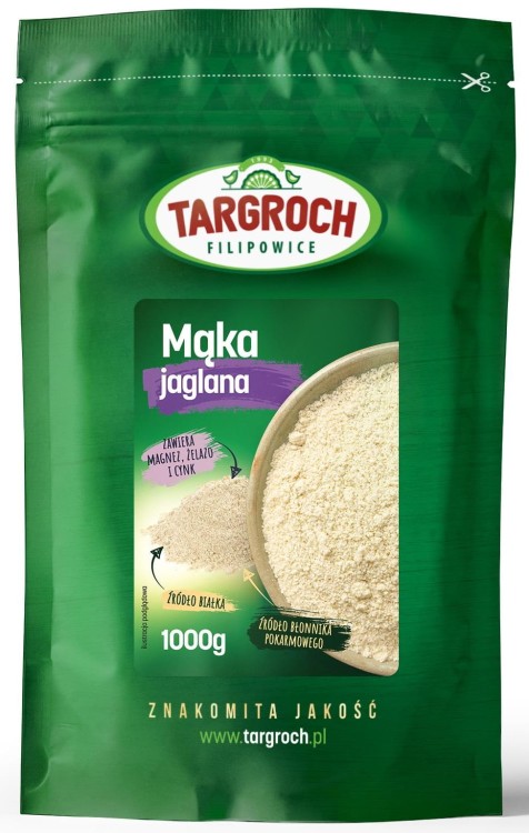 Naturalna Zdrowa Mąka Jaglana z Prosa Do Wypieków i Deserów 1000g 1kg TARGROCH