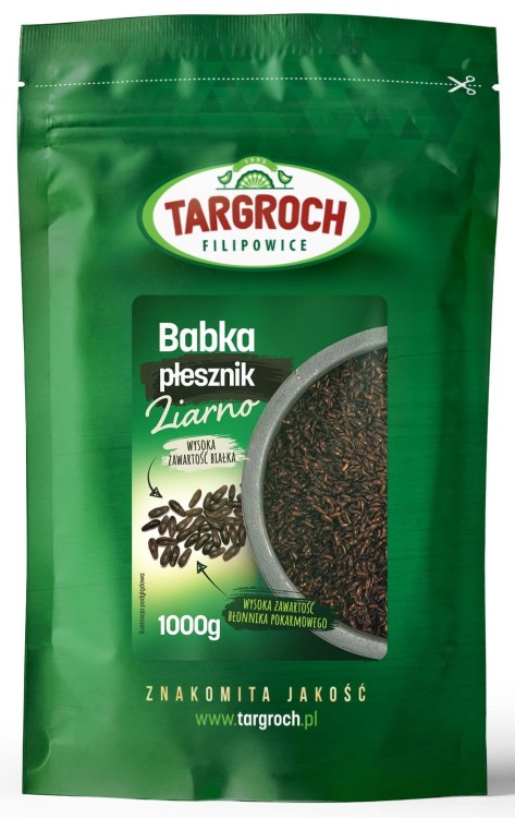Polskie Nasiona Babka Płesznik Ziarno Naturalny Błonnik 1kg 1000g TARGROCH