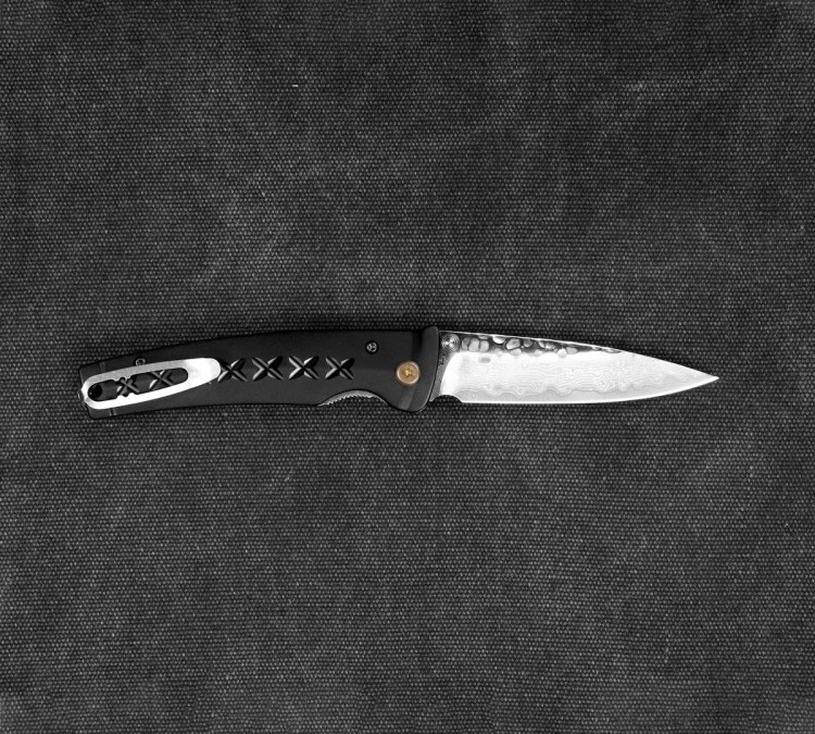 Mcusta Fusion Czarny Damascus Japoński Nóż Składany 8cm