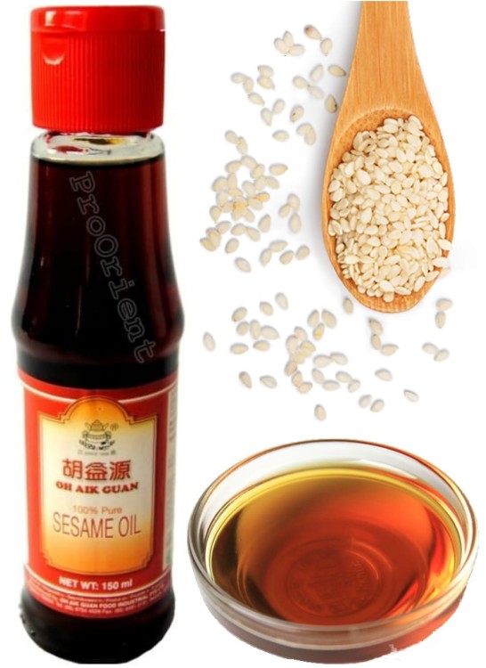 Olej Sezamowy z Prażonych Ziaren Sezamu 150ml Czysty Smak OH AIK GUAN