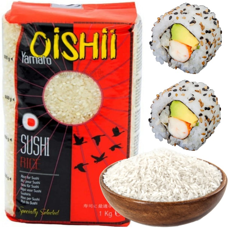 Ryż Kleisty Do Sushi Włoski Oishii Oryginalny Okrągłe Ziarno 1kg 1000g OISHII YAMATO