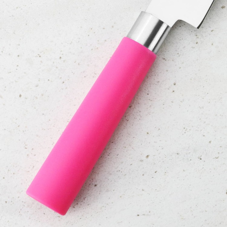 Satake Macaron Pink Japoński Ostry Nóż Kuchenny Santoku Do Warzyw 17cm