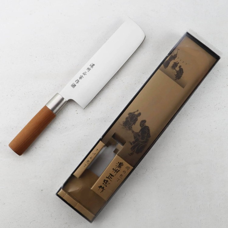 Satake Masamune Japoński Ostry Nóż Kuchenny Nakiri Tasak Do Siekania 16cm