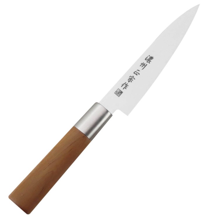 Satake Masamune Japoński Zestaw 2 Noży Nóż Santoku 17cm i Uniwersalny 12cm w Drewnianym Etui