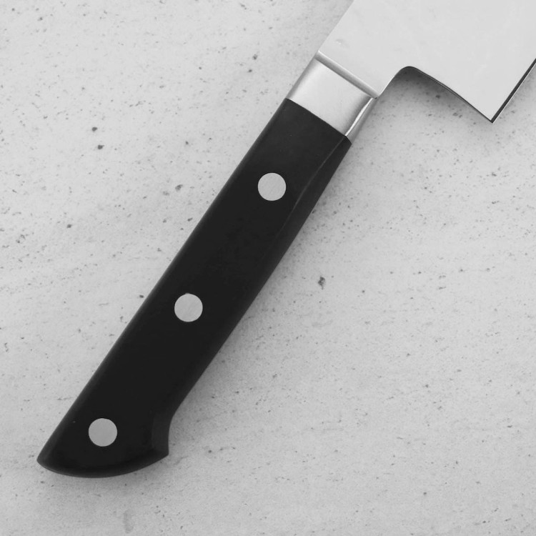 Satake Noushu Japoński Ostry Nóż Kuchenny Santoku 17cm w Drewnianym Pudełku