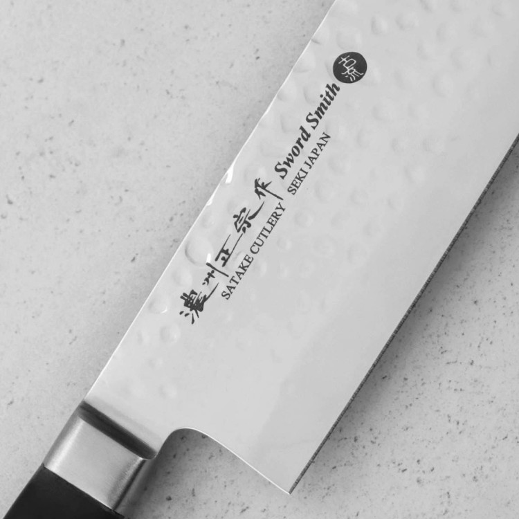 Satake Noushu Japoński Nóż Nakiri Do Siekania 16cm w Drewnianym Pudełku