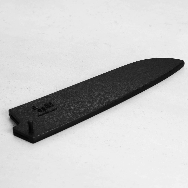 Mcusta Zanmai Japońska Drewniana Saya Black Ochraniacz Na Nóż Santoku 18cm