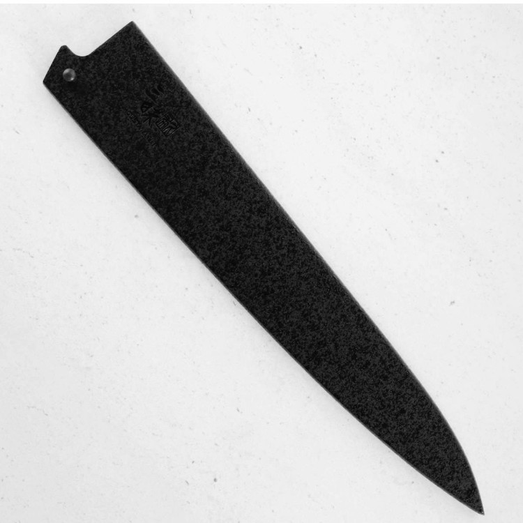 Mcusta Zanmai Japońska Drewniana Saya Black Ochraniacz Na Nóż Sujihiki 24cm