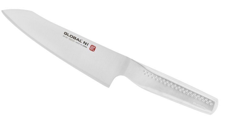 Global NI Japoński Stalowy Ostry Nóż Kuchenny Santoku Do Warzyw 18cm GN-007