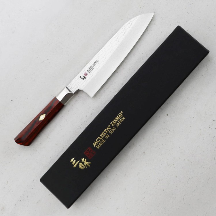 Mcusta Zanmai VG-10 Supreme Ripple Japoński Nóż Santoku Do Warzyw 61HR 18cm