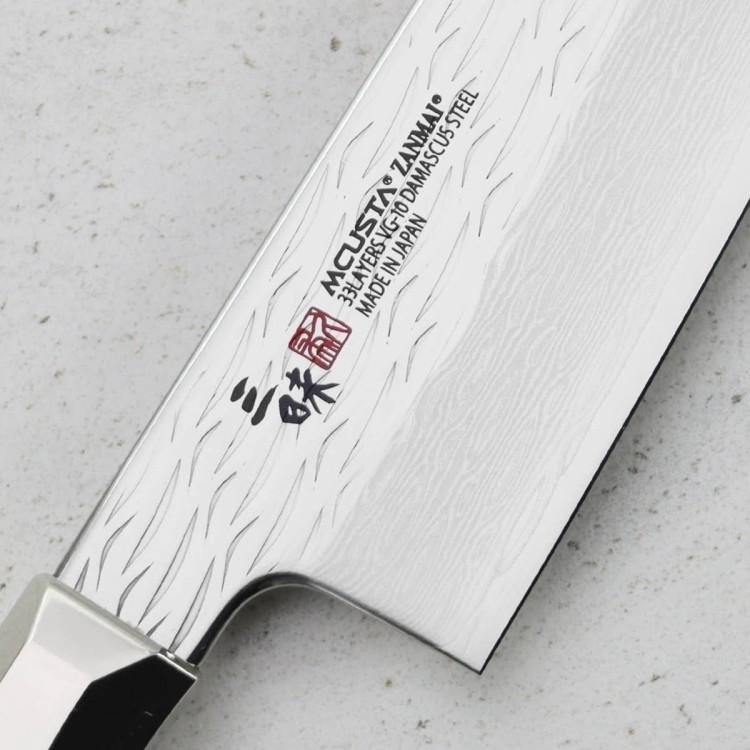 Mcusta Zanmai VG-10 Supreme Ripple Japoński Nóż Santoku Do Warzyw 61HR 18cm