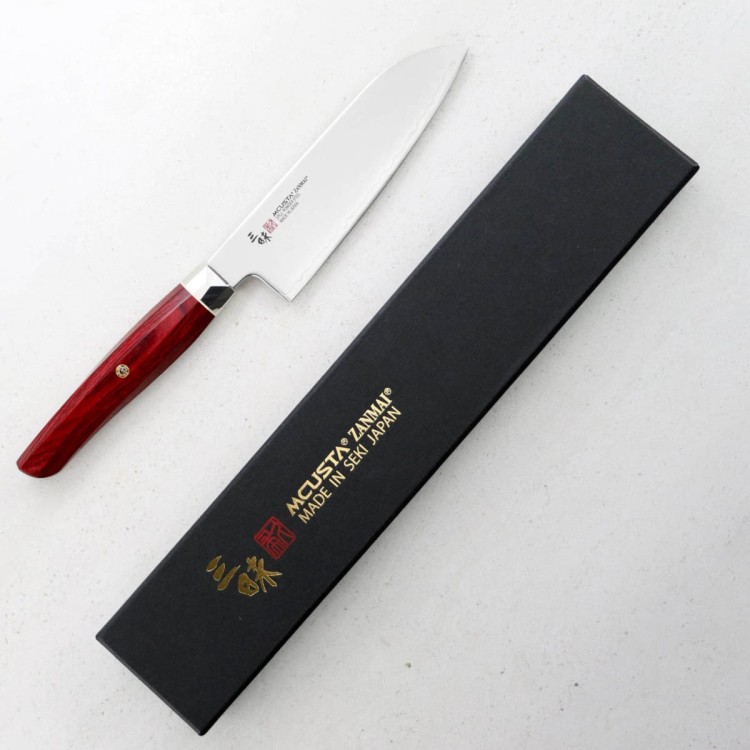 Mcusta Zanmai Red Revolution SPG2 Japoński Nóż Ko-Santoku Do Warzyw 15cm