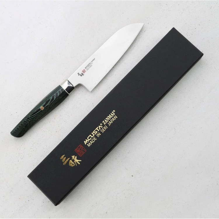 Mcusta Zanmai Green Revolution SPG2 Japoński Nóż Ko-Santoku Do Warzyw 15cm