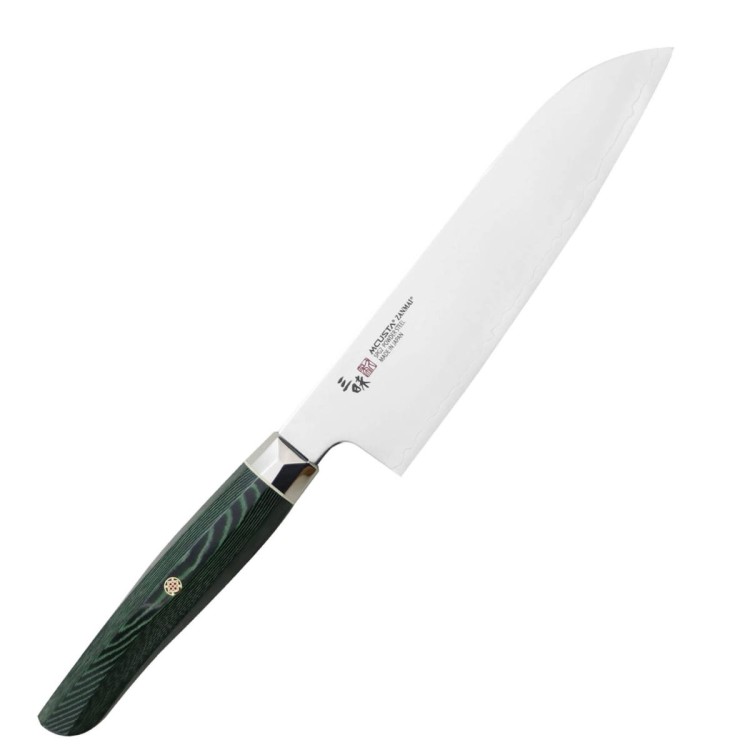 Mcusta Zanmai Green Revolution SPG2 Japoński Nóż Santoku Do Warzyw 18cm