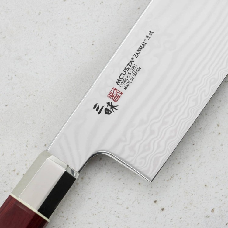 Mcusta Zanmai VG-10 Ultimate Aranami Japoński Nóż Tasak Nakiri 61HRC 16,5cm