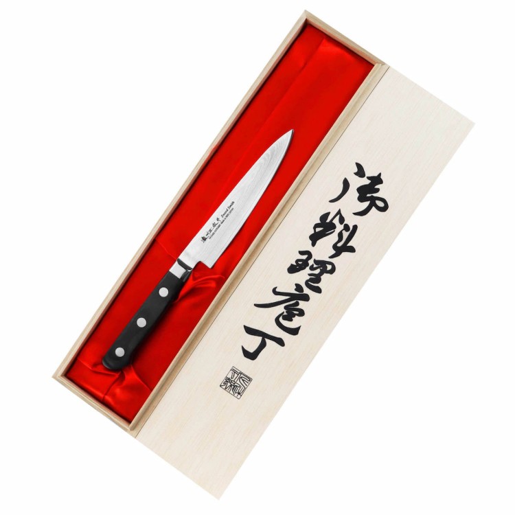 Satake Daichi Japoński Ostry Nóż Kuchenny Uniwersalny 13,5cm Drewniane Etui