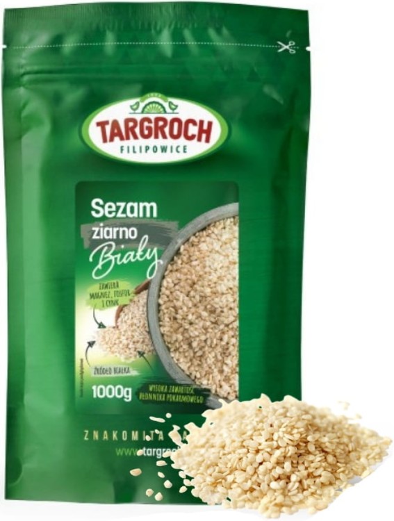 Sezam Biały Do Sushi Ziarna Sezamu Białego Naturalne 1000g 1kg TARGROCH