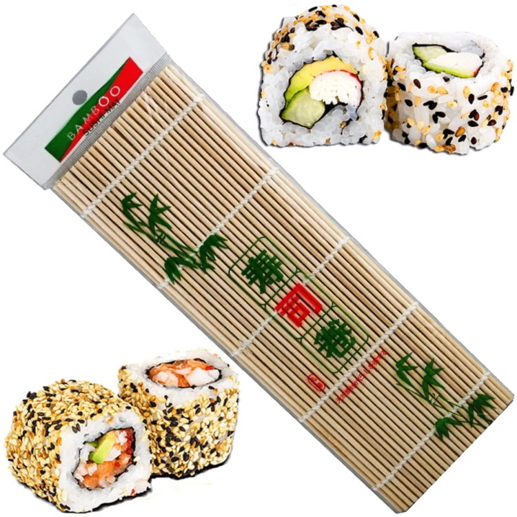 Mata Bambusowa Do Zawijania Rollowania Sushi OKRĄGŁA 24x24cm MAKI-SU