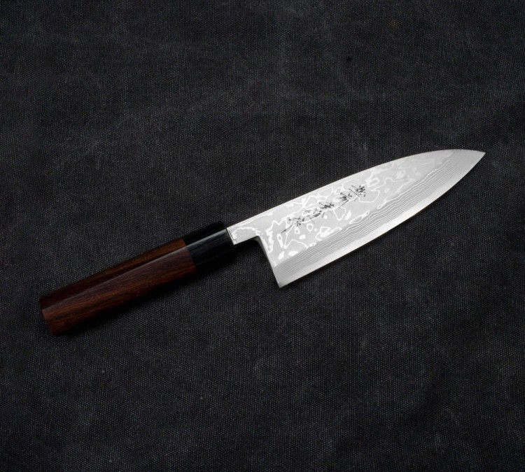 Hideo Kitaoka Shirogami Satin Japoński Nóż Deba Do Filetowania Sushi 16,5cm