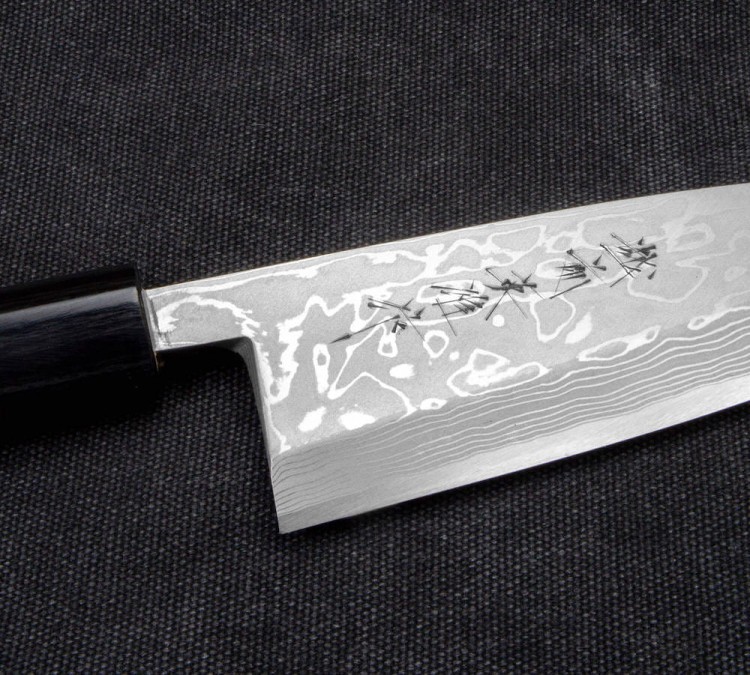 Hideo Kitaoka Shirogami Satin Japoński Nóż Deba Do Filetowania Sushi 16,5cm