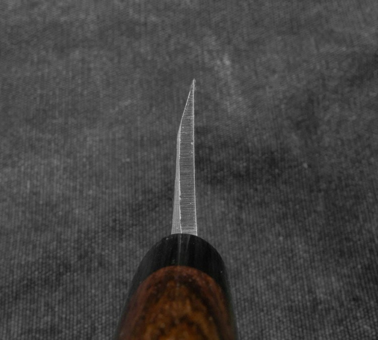 Hideo Kitaoka Shirogami Satin Japoński Nóż Deba Do Filetowania Sushi 16,5cm