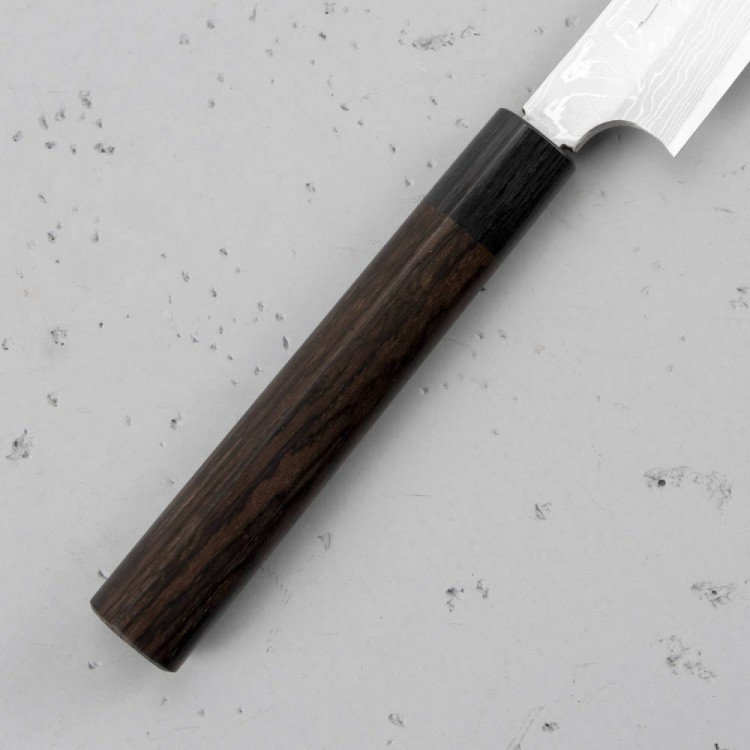 Hideo Kitaoka Shirogami Satin Damascus Japoński Nóż Yanagi Sashimi Do Sushi 30cm