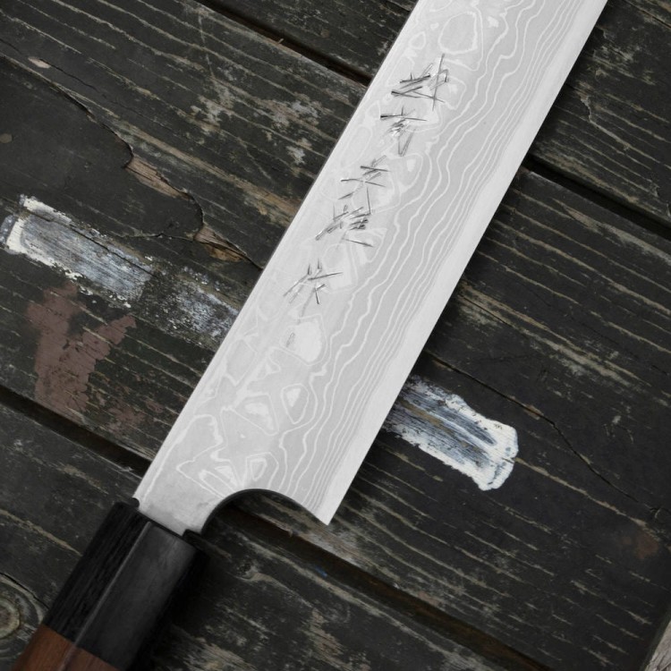 Hideo Kitaoka Shirogami Satin Japoński Nóż Do Filetowania Kiritsuke 27cm