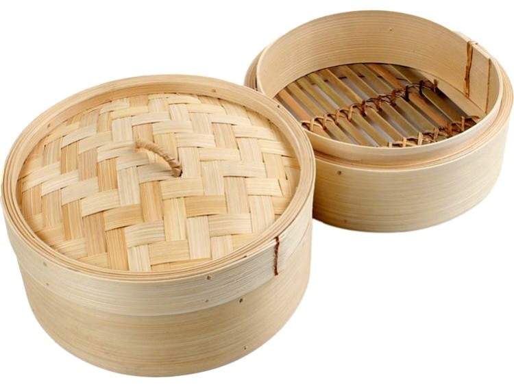 Chiński Parownik Parowar Bambusowy Okrągły Koszyk Mały 15cm JADE TEMPLE