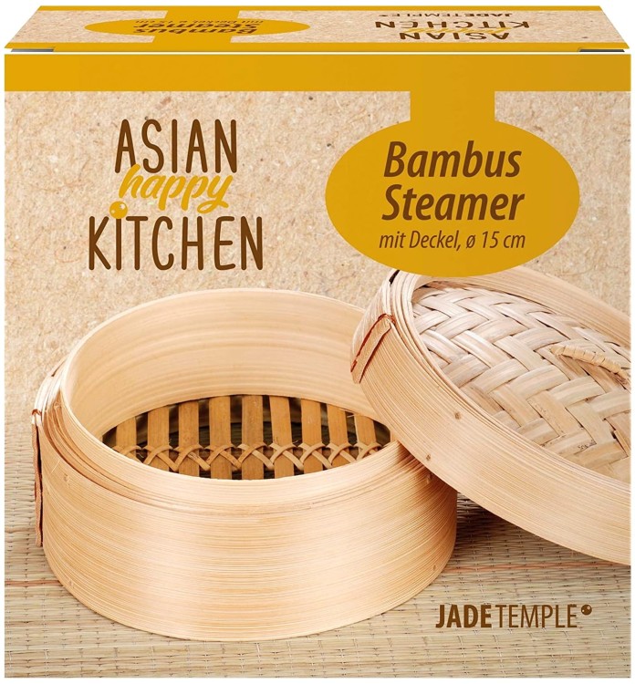 Chiński Parownik Parowar Bambusowy Okrągły Koszyk Mały 15cm JADE TEMPLE
