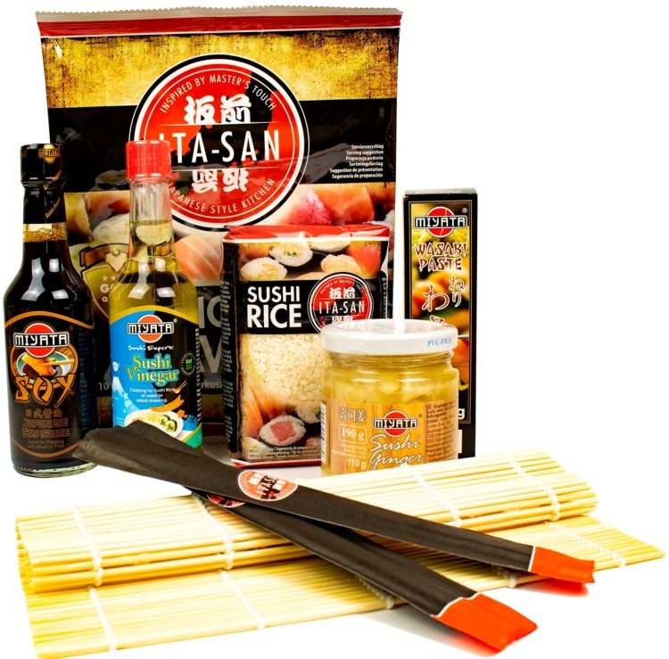 Zestaw Do Sushi SUMO Premium 8 Produktów Na 75 Rolek Prezent Sushi MIYATA