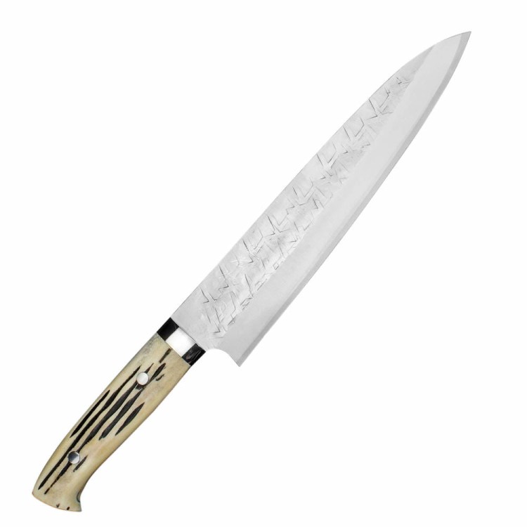 Takeshi Saji SRS-13 Róg Jeleni Ręcznie Kuty Japoński Nóż Szefa Kuchni 24cm