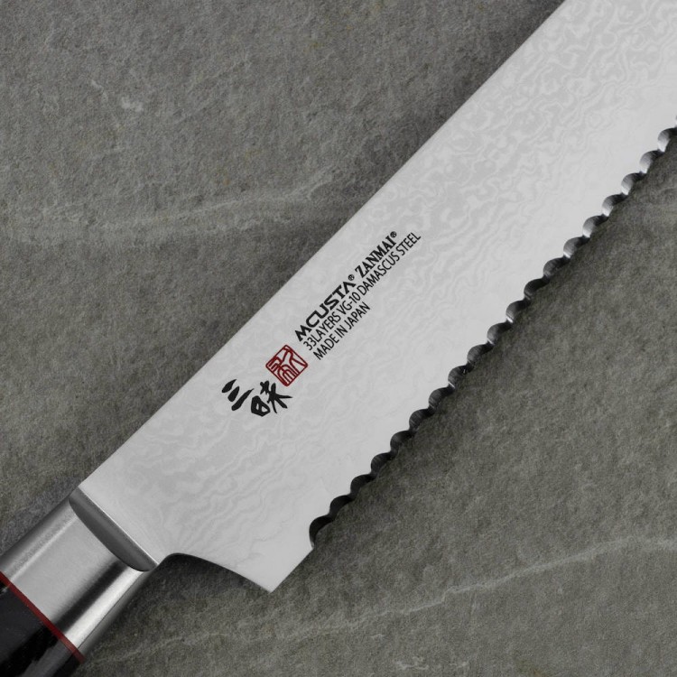 Mcusta Zanmai VG-10 Pro Zebra Nóż Do Pieczywa 23cm