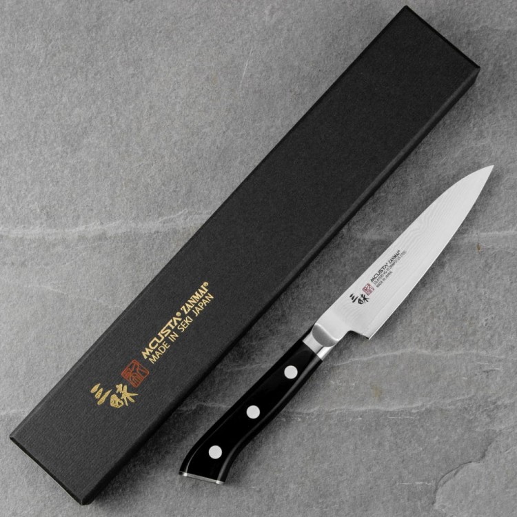 Mcusta Zanmai Classic Damascus VG-10 Pakka Japoński Nóż Uniwersalny 11cm