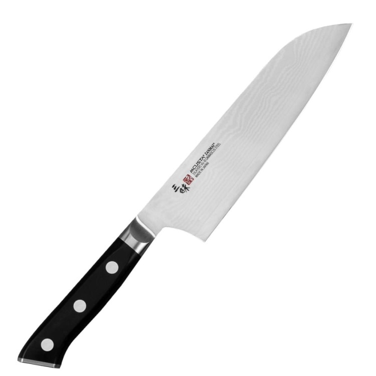 Mcusta Zanmai Classic Damascus VG-10 Pakka Japoński Ostry Nóż Santoku 18cm