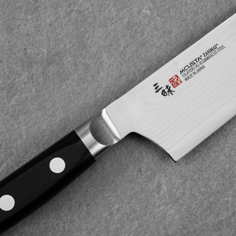Mcusta Zanmai Classic Damascus VG-10 Pakka Japoński Ostry Nóż Santoku 18cm