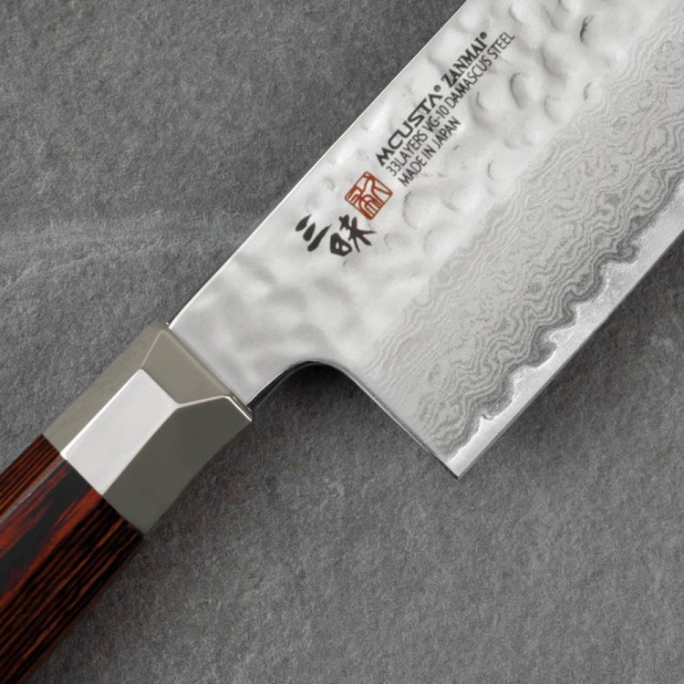Mcusta Zanmai VG-10 Supreme Hammered Japoński Nóż Nakiri Do Siekania 16,5cm