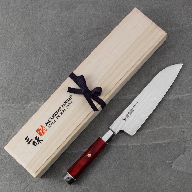 Mcusta Zanmai VG-10 Ultimate Aranami Japoński Nóż Kuchenny Santoku 18cm