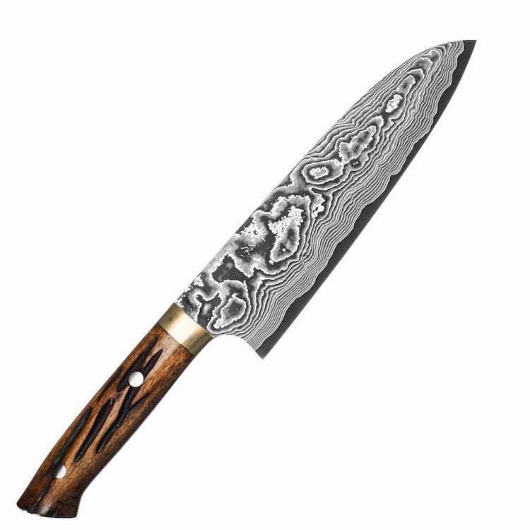 Takeshi Saji YBB Ręcznie Kuty VG-10 Japoński Nóż Santoku Do Warzyw 18cm