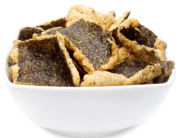 Tajskie Chrupiące Snacki z Glonów Wodorostów Nori w Tempurze Ostre 40g TAO KAE NOI BRAND