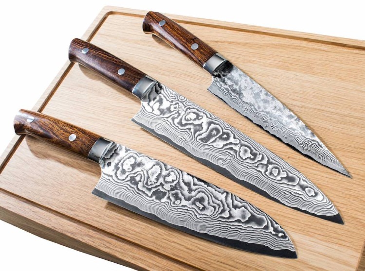 Takeshi Saji IW Ręcznie Kuty VG-10 Japoński Nóż Kuchenny Santoku 61HRC 18cm