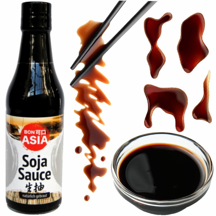 Chiński Sos Sojowy Jasny Intensywny Naturalnie Warzony 250m BON ASIA