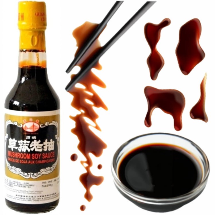 Chiński Sos Sojowy Grzybowy Do Potraw i Marynat 150ml HAIYIN BRIDGE