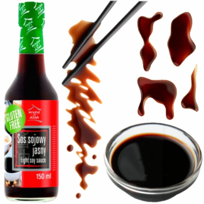 Chiński Sos Sojowy Jasny Bezglutenowy Dieta Bez Glutenu 150ml HOUSE OF ASIA