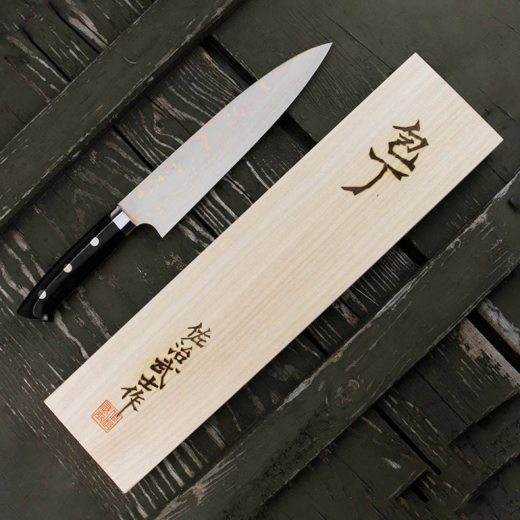 Takeshi Saji Blue Steel Ręcznie Kuty Japoński Nóż Szefa Kuchni 21cm