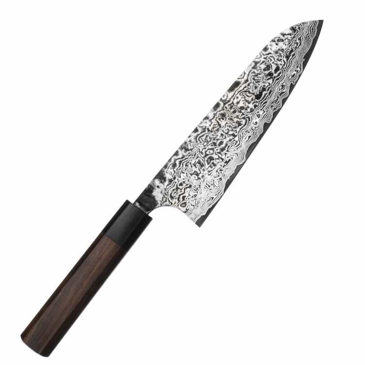 Takeshi Saji RW Ręcznie Kuty Nóż Santoku 18cm R-2