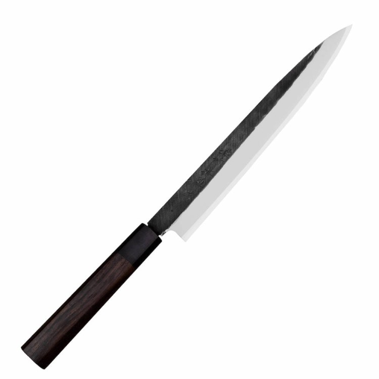 Hideo Kitaoka Shirogami Black Oktagon Japoński Nóż Yanagi Sashimi Do Sushi 24cm