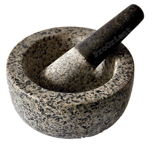 Moździerz Kuchenny Granitowy Kamienny z Tłuczkiem Średnica 14cm JADE TEMPLE