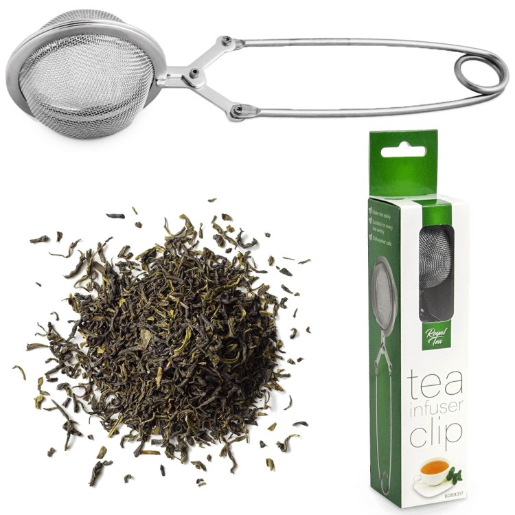 Zaparzacz Sitkowy Do Herbaty i Ziół Szczypce Stal Nierdzewna ROYAL TEA